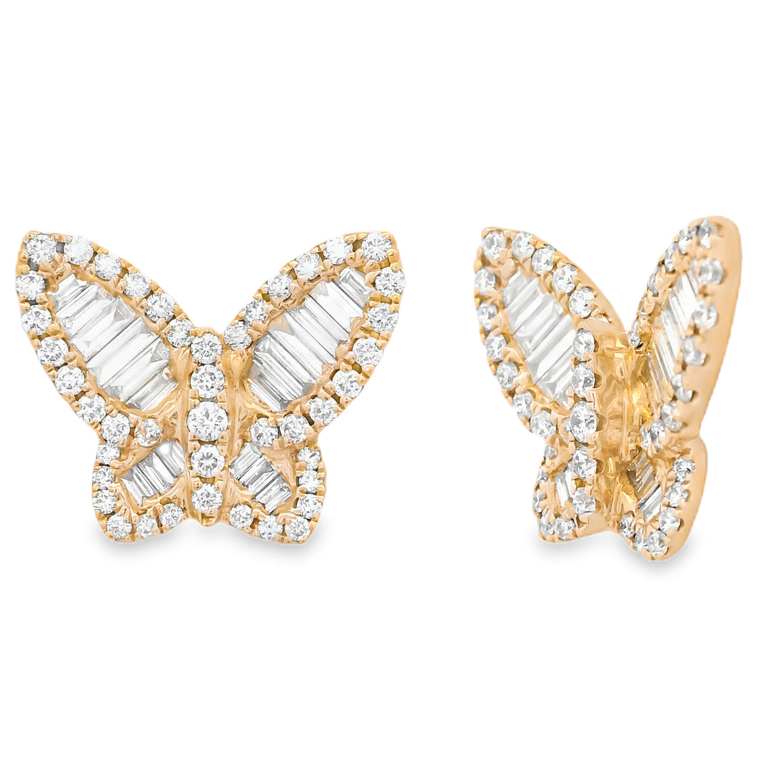 Butterfly Baguette Earrings