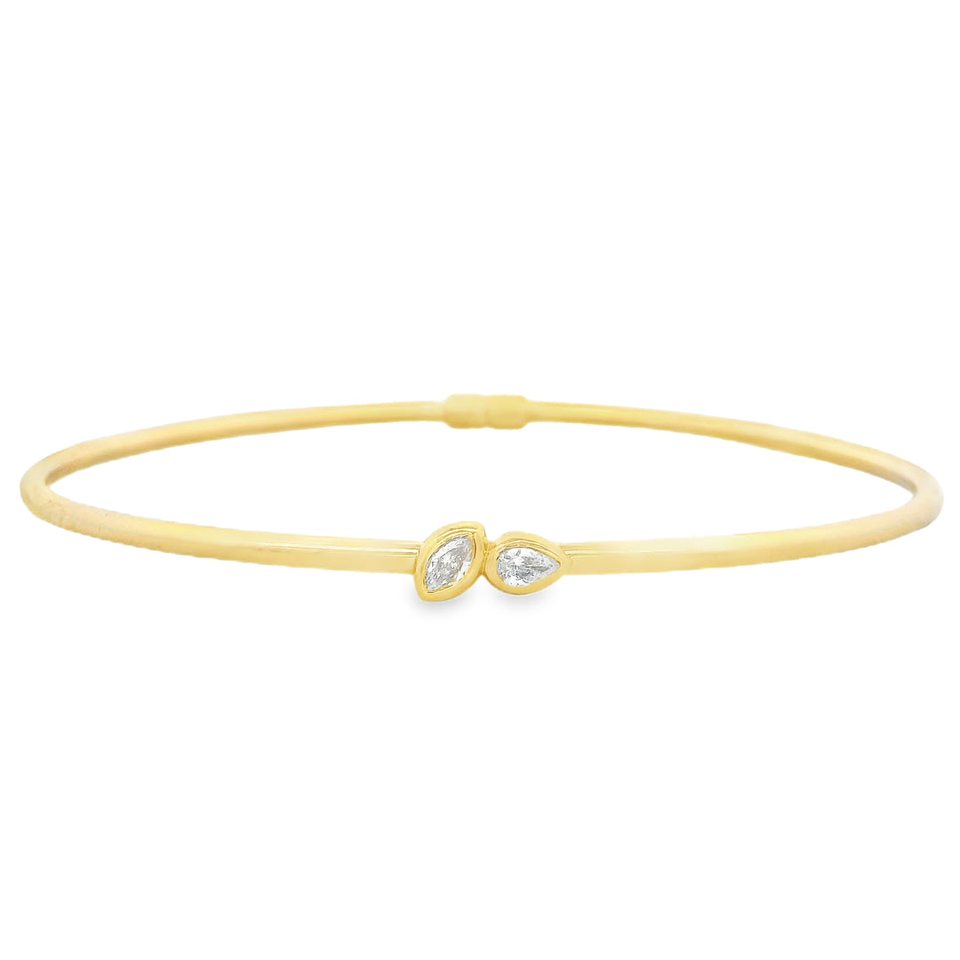 Dotted Bezel Marquise & Pear Bracelet
