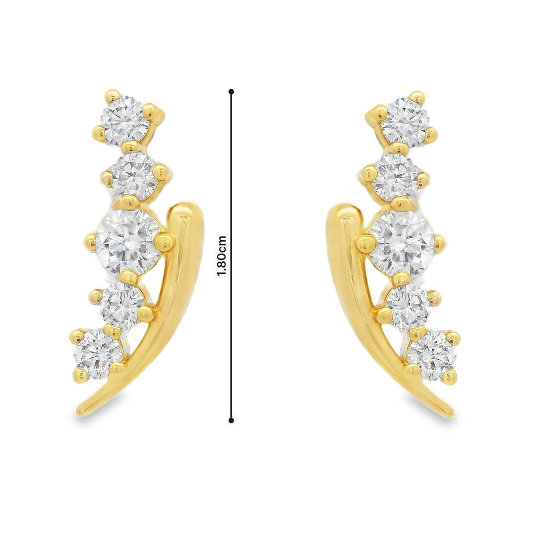 Diamond Sweep Earrings