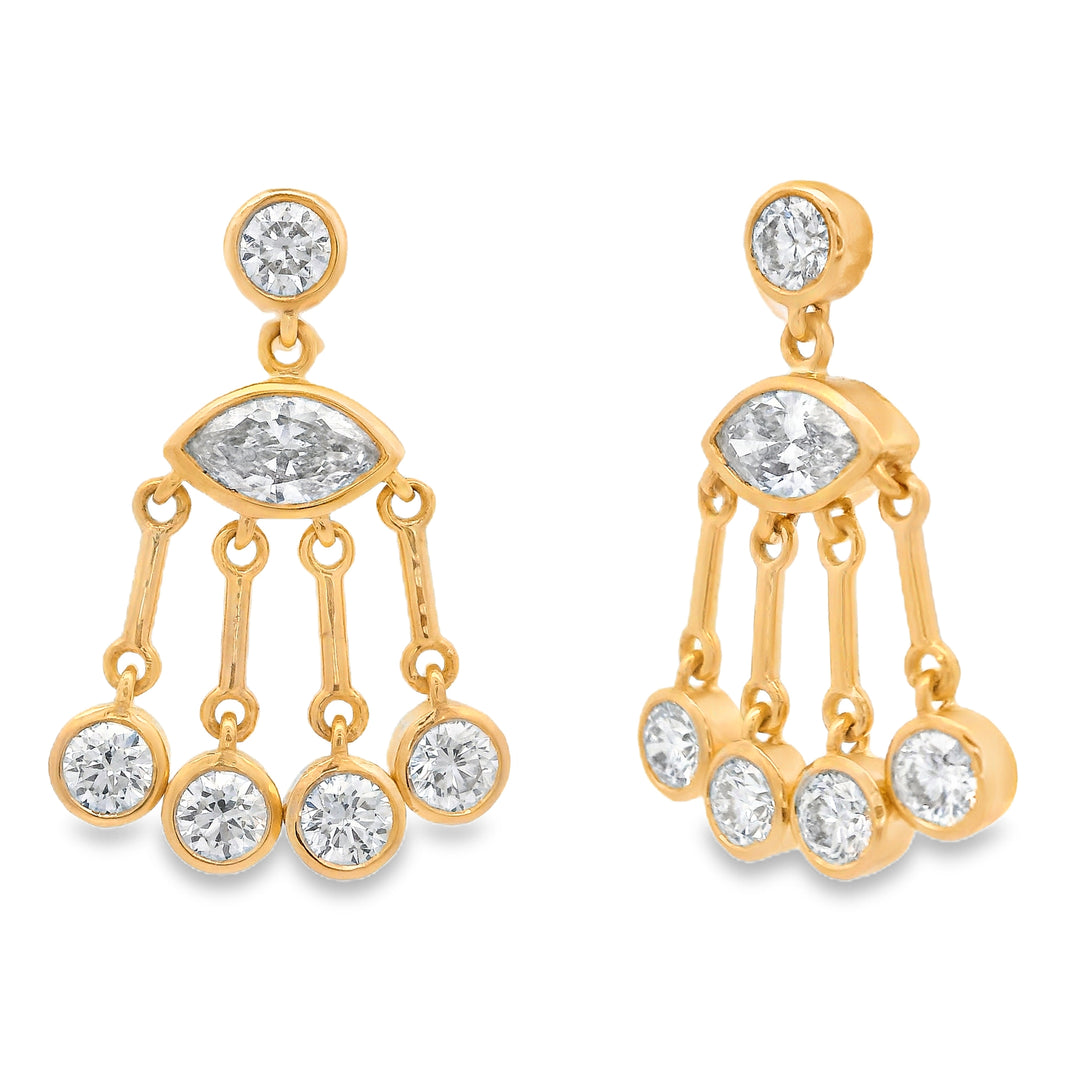 Nomad Diamond Bone Earrings