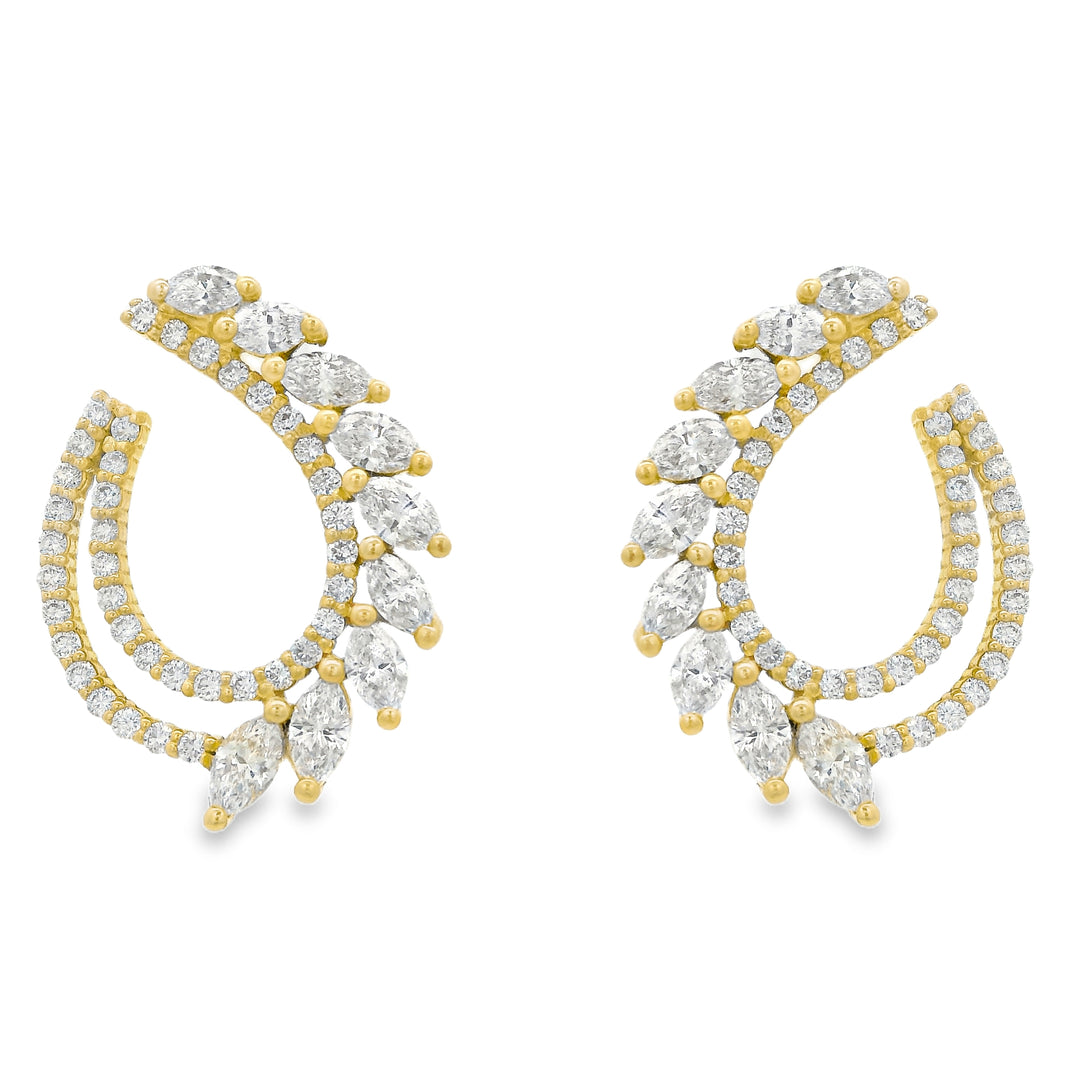 Marquise Bloom Hoops