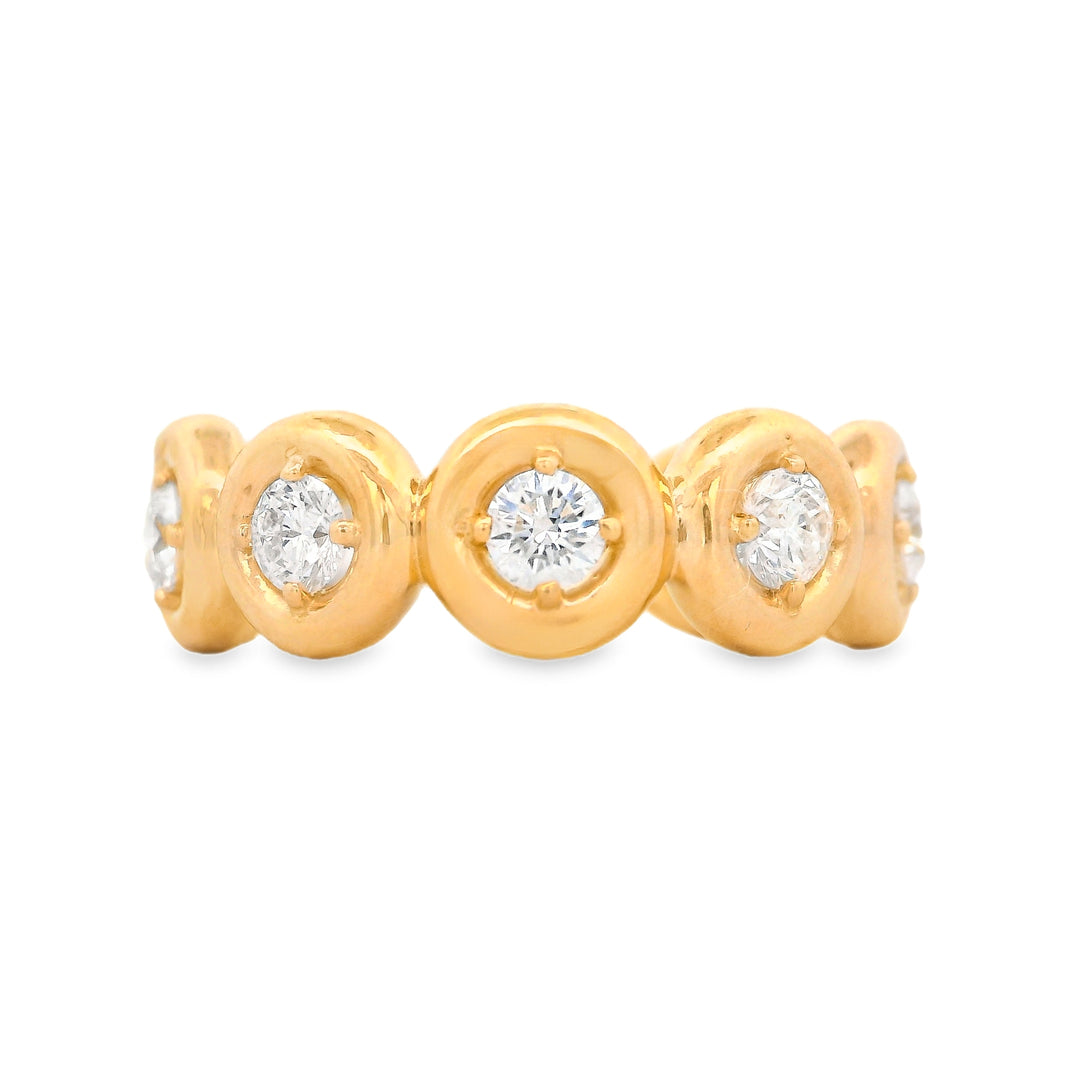 Bezel Round Diamond Eternity Ring