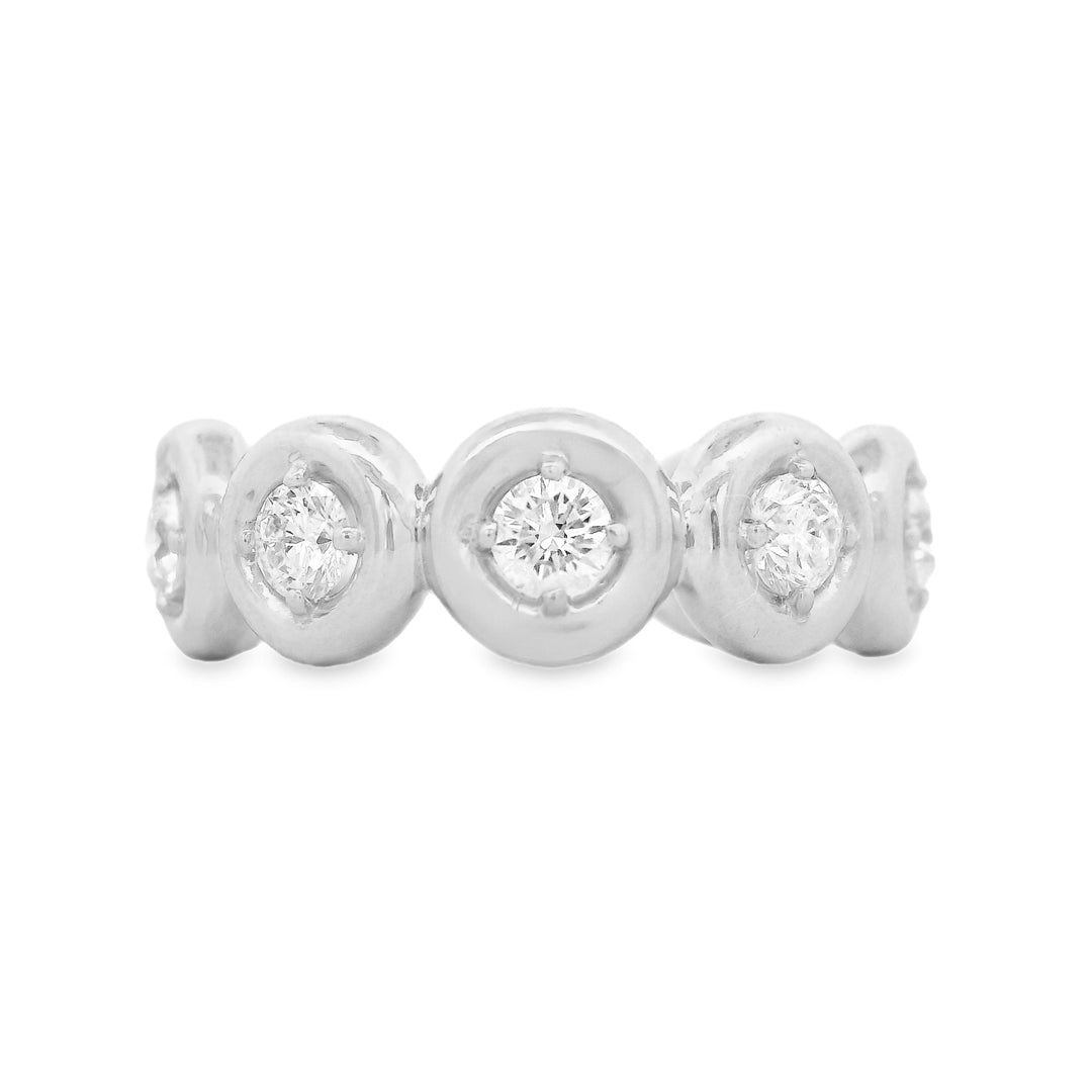 Bezel Round Diamond Eternity Ring