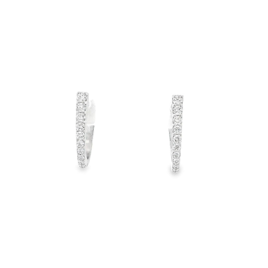 Graduated Diamond Charm Hoops
