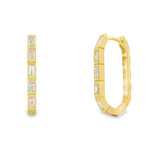 Load image into Gallery viewer, Axis Baguette Hoops
