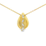 Load image into Gallery viewer, Gold Teardrop Baguette Pendant
