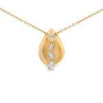 Load image into Gallery viewer, Gold Teardrop Baguette Pendant
