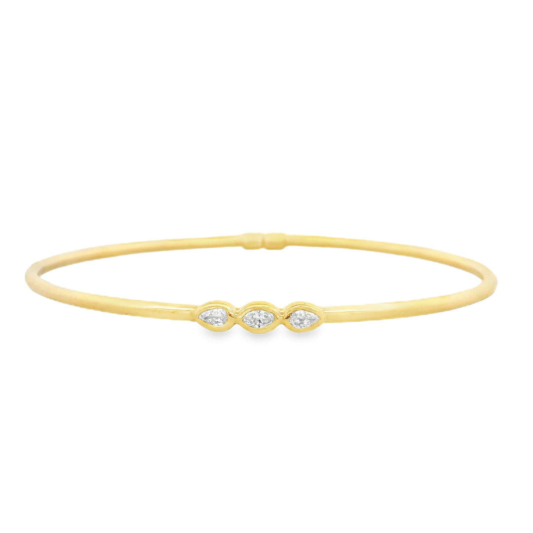 Bezel Dotted Marquise Bracelet