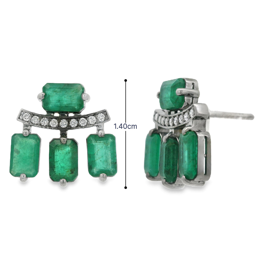 Emerald Arc Earrings