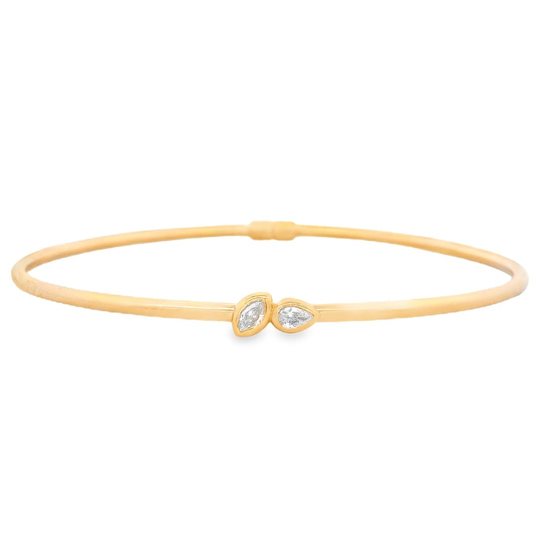 Dotted Bezel Marquise & Pear Bracelet