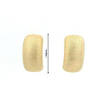 Load image into Gallery viewer, Satin Finish Gold Hoop Earrings

