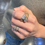 Load image into Gallery viewer, Cluster-Baguette Tubogas Ring
