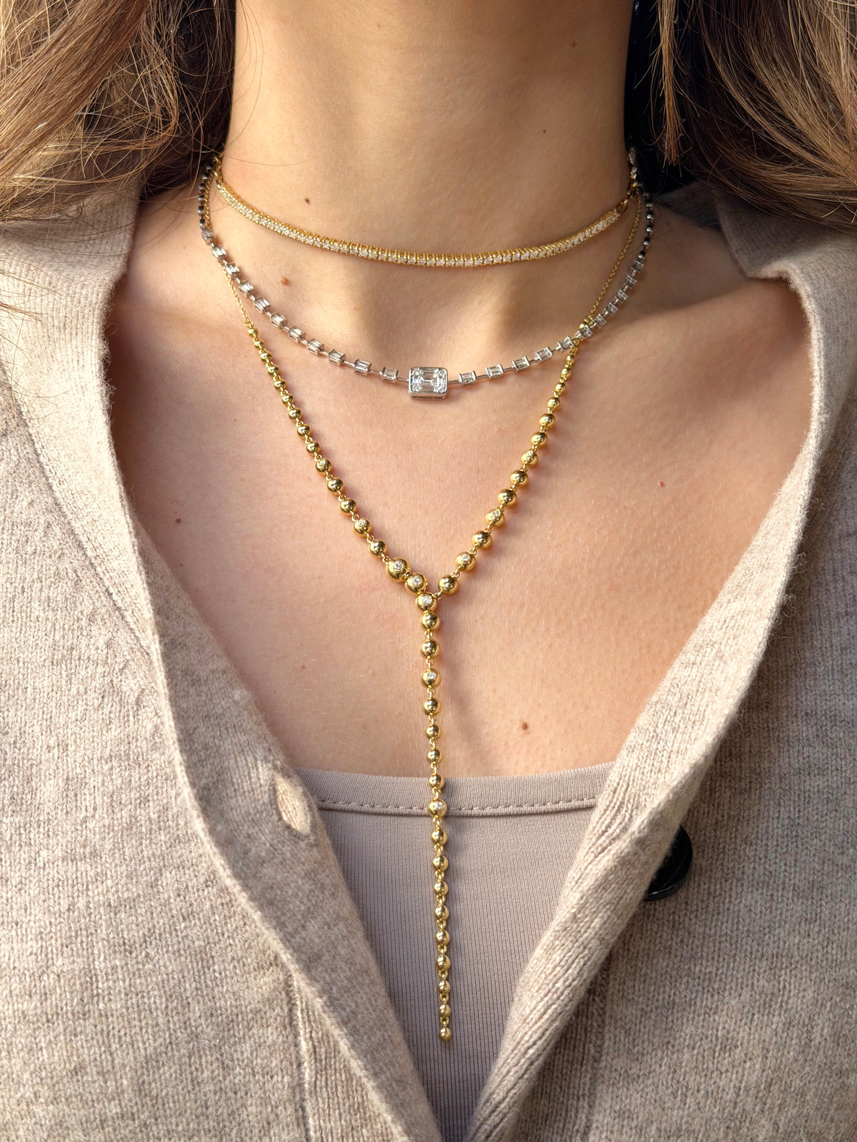 Squared illusion joya necklace