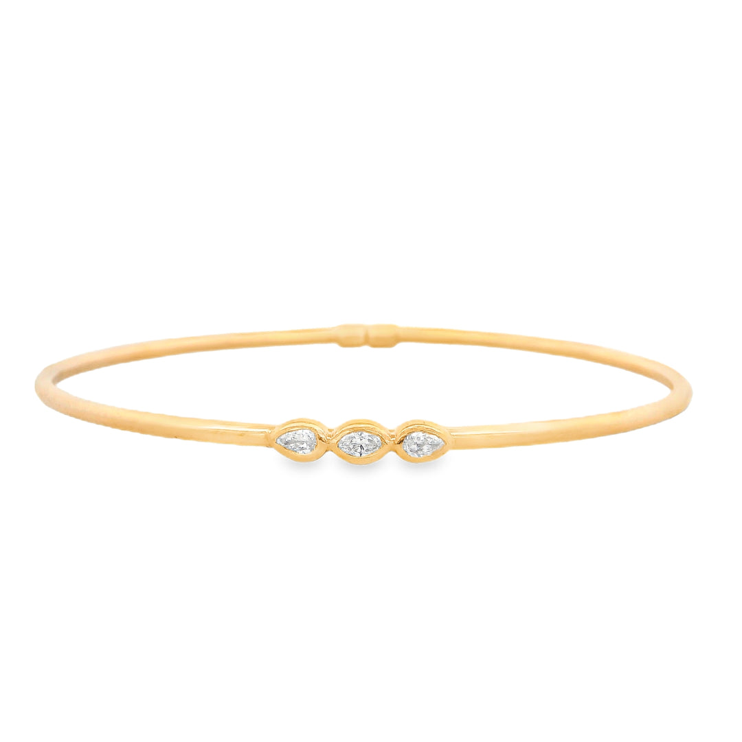 Bezel Dotted Marquise Bracelet