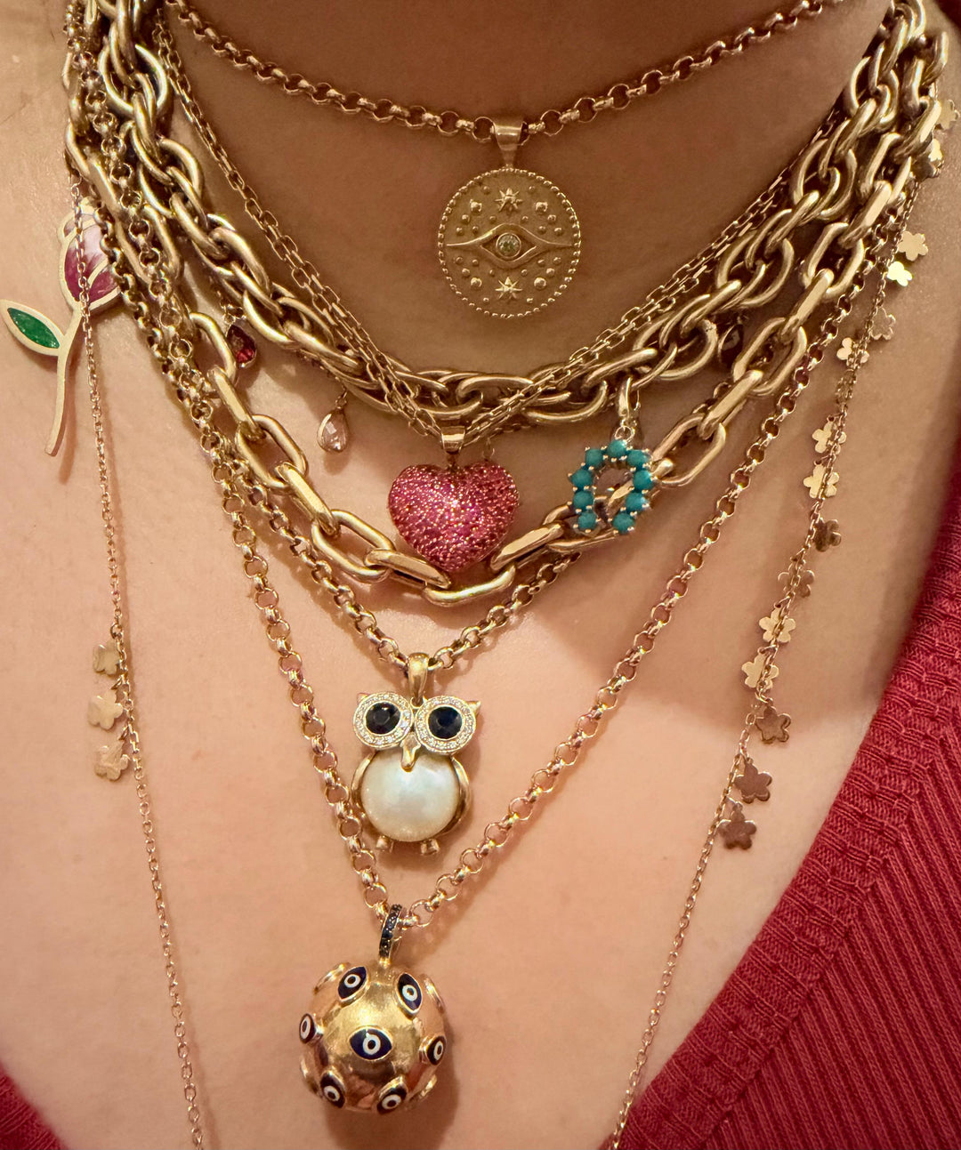Eye Bomb Gold Necklace