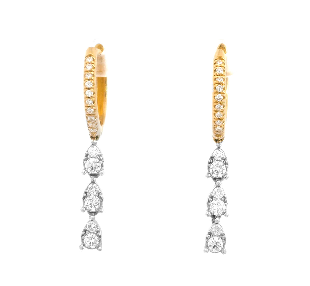 Illusion Pear-Drop Hoops