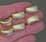 Load and play video in Gallery viewer, Satin Finish Gold Hoop Earrings
