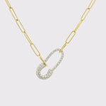 Load and play video in Gallery viewer, Diamond Safety Pin Necklace
