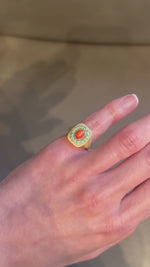Load and play video in Gallery viewer, Emerald Bloom Signet Ring
