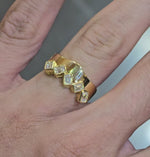 Load and play video in Gallery viewer, Ripple Bond Ring (Emerald-Cut)
