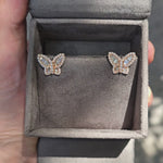 Load and play video in Gallery viewer, Butterfly Baguette Earrings
