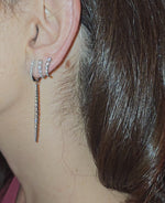 Load and play video in Gallery viewer, Graduated Diamond Charm Hoops
