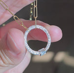 Load and play video in Gallery viewer, Diamond Halo Necklace
