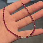 Load and play video in Gallery viewer, Ruby &amp; Diamond Collarbone Necklace
