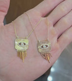 Load and play video in Gallery viewer, Eye Fringe Necklace
