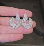 Load and play video in Gallery viewer, Diamond Plume Earrings

