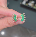 Load and play video in Gallery viewer, Emerald Burst Earrings
