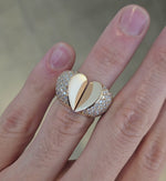 Load and play video in Gallery viewer, Heart Mirror Diamond Ring
