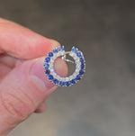 Load and play video in Gallery viewer, Sapphire &amp; Diamond Halo Hoops
