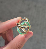 Load and play video in Gallery viewer, Gold &amp; Emeralds Harmony Ring
