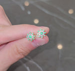 Load and play video in Gallery viewer, Emerald &amp; Pink Sapphire Sun Earrings
