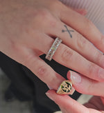 Load and play video in Gallery viewer, Hand-Engraved Mini Signet Ring
