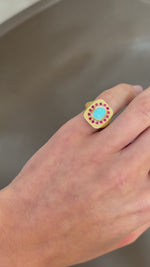 Load and play video in Gallery viewer, Ruby Bloom Signet Ring
