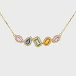 Load and play video in Gallery viewer, Multi-Shaped Sapphires Necklace
