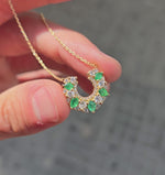 Load and play video in Gallery viewer, Emeralds Bouquet Necklace
