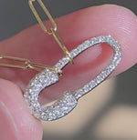 Load and play video in Gallery viewer, Diamond Safety Pin Necklace
