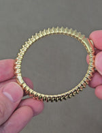 Load and play video in Gallery viewer, Chunky Ribbed Gold Bracelet
