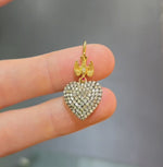 Load and play video in Gallery viewer, Dove &amp; Brown Diamond Heart Pendant
