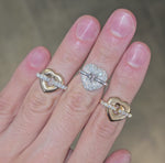 Load and play video in Gallery viewer, Gold &amp; Diamond Heart Ring
