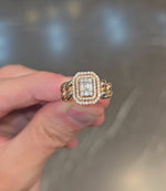 Load and play video in Gallery viewer, Chain Baguette Illusion Ring
