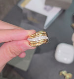 Load and play video in Gallery viewer, Gold &amp; Diamonds Dune Ring
