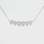 Load and play video in Gallery viewer, Tapered Diamond Pears Necklace
