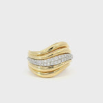 Load and play video in Gallery viewer, Gold &amp; Diamonds Dune Ring
