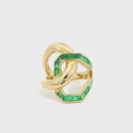Load and play video in Gallery viewer, Gold &amp; Emeralds Harmony Ring
