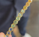 Load and play video in Gallery viewer, Hexagon-Shape Sapphire Rainbow Tennis Bracelet
