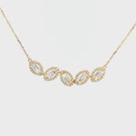 Load and play video in Gallery viewer, Baguette Diamonds Halo Necklace

